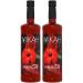 Mikah - Premium Flavors - Hibiscus (Hibiscus) x2 | Syrup for drinks and desserts | Professional use | 2 bottles of 1 liter (2x1000ml)