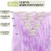 S-noilite 24 inch Curly Light Purple Clip In Hair Extensions - 8pcs Full Head Extension Set | Sexy Lady Fashion Choice in 60 Colors - Buy Online on GoSupps.com