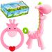 Ritalia cooling teething ring for babies toddlers' teething ring for teething natural cooling teething ring (PINK)