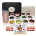 K-Cup Coffee Gift Set - Coffee Lovers Gift Basket includes 12 Assorted Coffee Pods, Double insulated Cup with Straw, 6 Coffee Creamers and Jumbo Stroopwafel for Birthday, Get Well Gifts Care Package (Coffee Gifts- Rose Gold)