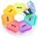 Cute Weekly Pill Organizer,Large Pill Box 7 Day,Portable Pill Case for Travel,XL Daily Medicine Organizer for Vitamins,Fish Oils,Supplements