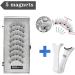 Wpsagek Magnetic False Eyelashes - 2 Pair 3D Eyelashes with Applicator | False Lashes Kit Natural Look Reusable Lashes with Applicator 3D Artificial Eyelashes for Women - Buy Online on GoSupps.com