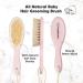 Soft Goat Bristle Baby Hair Brush for Infant, Toddler, Kids - Gentle Cradle Cap Brush - Scalp Grooming Product (Blush, Oval) - Buy Online on GoSupps.com