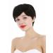 WIG ME UP - DP-HH-1 wig human hair women men short pixie wavy parting black