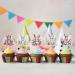 24 PCS Easter Cupcake Topper Easter Cake Decorations with Rabbit Bunny Eggs Basket Carrot Flower for Spring Decor Baby Shower Easter Party Decorations Supplies - Buy Online on GoSupps.com