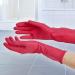 Spontex Everyday Household Gloves Pink Cotton Flocked Size L 1 Pair | International Shipping Available - Buy Online on GoSupps.com