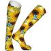 Watercolor Sunflower & Blue Butterfly Compression Socks for Men & Women | 15-20 mmHg Support for Running & Cycling - Buy Online on GoSupps.com