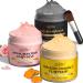 Clay Mask Kit Turmeric Vitamin C Clay Mask Dead Sea Mud Mask Himalayan Clay Mask Face Masks Set Skincare for Deep Cleansing Refining Pores Reduce Blackheads Acne & Dark Spots Oil Control 3x80g