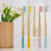 Lamcy Bamboo Toothbrushes for Adults with Medium Bristles | Pack of 5 Natural Bamboo Toothbrush | Eco-Friendly Natural Wooden Toothbrush | Organic Biodegradable Handle | BPA Free Tooth Brushes Adults - 5 Pack - Buy Online on GoSupps.com