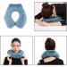 Inflatable Travel Neck Pillow - Washable Pillowcase, U-Shaped for Airplane, Train, Car - Deep Grey - Buy Online on GoSupps.com