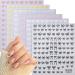 6 Sheets Bows Nail Stickers for Nail Art 3D Self-Adhesive Bow Knot Nail Decals Gold Sliver Red Pink White Black Bow Nail Art Stickers Bow Tie Nail Decorations for Women DIY Acrylic Nail Art Supplies