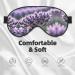 SSIMOO Lavender Flower Print Eye Mask - Double-Sided Soft & Light Blocking for Better Sleep - Buy Online on GoSupps.com