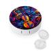 Abstract Violin Music Contact Lens Case with Mirror Portable Cute Eye Contact Lens Box Travel Kit