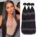 Human Hair Bundles Straight Bundles Human Hair 14 16 18 Inch Brazilian Hair Bundles Human Hair 10A Grade 100% Unprocessed Virgin 3 Bundles Human Hair Weave Bundles Human Hair Extensions for Black Women Natural Color (14 ...