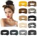 Huachi 12 Pack Bow Headbands for Women Elastic Headwraps Hair Band Knotted Headband Rabbit Ears Turban Fashion Sport Cute Hair Accessories Classic Fashion Style