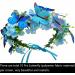 Navy Blue Butterfly Crown Headband | Floral Garland Hair Wreath - Buy Online on GoSupps.com