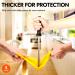 VGO 5 Pairs Reusable Yellow Rubber Cleaning Gloves - Extra Thick Long Sleeve for Kitchen Dishwashing Gardening & Painting - HH4601 - Buy Online on GoSupps.com