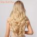 Blonde Ombre Wavy Wig with Dark Roots - Long Curly Synthetic Hair for Women - Heat Resistant Natural Looking Wig for Halloween/Party/Cosplay - Buy Online on GoSupps.com