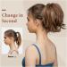 Ponytail Extensions Fake Blonde Hair False Pigtail for Women Synthetic Claw Clip In Ponytail Hair Extensions Diy Hairpiece Hair Bun for Women(1B 171T60) - Buy Online on GoSupps.com