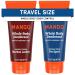 Mando Whole Body Deodorant For Men - XS Travel-Sized Invisible Cream Tube - 72-Hour Odor Control - Aluminum-Free Baking Soda-Free - 0.5 ounce Tubes (Pack of 2) - Bourbon Leather and Pro Sport Scents Pro Sport & Bourbon Leather 0.5 Ounce (Pack of 2)