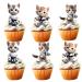 18pcs Funny Cat Cupcake Toppers for Boys Girls Pet Baby Shower Kitten Meow Party Supplies Favor Ninja Kung Fu Karate Cat Themed Birthday Party Decorations
