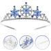 minkissy Snowflake Crown Crystal Crown Princess Crown Tiara Christmas Headband Party Accessories for Girls (Blue) 16x12.5cm Blue - Buy Online on GoSupps.com