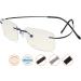 CessBlu Blue Light Blocking Glasses for Men & Women - Titanium Rimless Computer Readers Anti UV Rays Bendable Black 0.0x - Buy Online on GoSupps.com