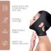 Neck Chin Compression Garment Strap Bandage | Face Slimmer Double Chin Wrap Black - Buy Online on GoSupps.com