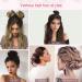 HOOJIH Messy Bun Hair Pieces - 4 Pc Straight & Wavy Updo Extensions for Women | Silver Gray Scrunchies Ponytail Bun - Buy Online on GoSupps.com