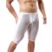 MIZOK Men's Mesh Yoga Capris Swimsuit - Small White | Fitness & Beachwear - Buy Online on GoSupps.com