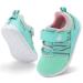 JOINFREE Baby Sneakers Toddler Shoes Soft Anti-Slip Sole Newborn First Walkers Infant Toddler Breathable Athletic Running Shoes 0-6 Months Green