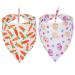 PTDECOR Easter Dog Bandana 2 Pack Reversible Dog Holiday Festival Scarf Easter Bandanas for Small Medium Large Dogs Pets (White)