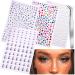 Face Gems Stick on Face Jewels Nail Self Adhesive Rhinestones Hair Pearls Accessories Eye Gems Jewelry Festival Makeup Body Art Supplies A003-4