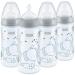 NUK Smooth Flow Anti Colic Baby Bottle  10 oz  4 Pack  Elephant 4 Count (Pack of 1) 10 Ounce (4 Pack) Gray Elephant 4 Count (Pack of 1)
