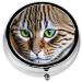 Cat Printed Mini Round Pill Box - 3 Compartment Travel Organizer for Medicine | Portable Pill Case for Home & Office Use - Buy Online on GoSupps.com