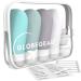 GLOBEGEAR Silicone Travel Bottles for Toiletries Containers & TSA Approved Toiletry Bag for Airplane Travel Essentials Vacation Cruise Accessories Must Haves model GG3