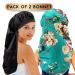 2Pcs XL Satin Bonnet Set for Sleeping | Soft & Comfortable Hair Bonnets for Women | Black+Indigo Pattern - Buy Online on GoSupps.com