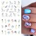 VOTACOS Flower Nail Art Stickers - 12 Sheets of Summer Lily Orchid & Butterfly Designs | Water Transfer Nail Decals for Women - Buy Online on GoSupps.com