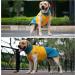 XXL XX-Large Blue+Yellow Dog Warm Coat - Windproof & Waterproof Winter Jacket for Cold Weather with Leash Hole - Buy Online on GoSupps.com