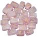mookaitedecor Natural Rose Quartz Runes Stones Set of 25 Viking Norse Rune with Elder Futhark Alphabet Symbol for Divination Reiki Healing Crystal Witchcraft Pagan Supplies Spiritual Gift Room Decor #02-rose Quartz