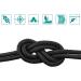 Navaris Outdoor Survival Rope - 4mm x 30.5m Tearproof Camping & Fishing Cord in Black - Versatile All-round Application - Buy Online on GoSupps.com