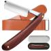 Straight Edge Razor Set Includes Wooden Handle Straight Razor Knife Strap Storage Box for Gift for Men Straight Razors