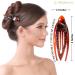 RC Roche 6-Piece French Curved Hair Clips | High-Quality Medium Brown Hair Clamps for Women & Girls - Firm Support No Slipping - Buy Online on GoSupps.com