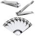 11pcs Large Beauticom Stainless Steel Straight Nail Clipper - Professional Ultra Sharp Sturdy Silver Finger Nail and Toe Nail Cutters for Acrylic Nails Grooming Manicure