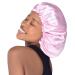 Cospack Extra Large Silk Satin Sleep Cap | Reversible Adjustable Satin Hair Cap (Pink & Beige) - Ideal for Sleeping Hair - Buy Online on GoSupps.com