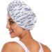 Lavender Botanical Dry Hair Cap Set - 2 Quick Drying Soft Towel & Button Headband | Super Absorbent Comfort for All Hair Types - Buy Online on GoSupps.com