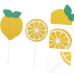 Abaodam 72 Pcs Lemon Cake Toppers Birthday Toppers for Cakes Birthday Cupcake Topper Summer Decor Summer Ornaments Birthday Cake Toppers Gold Decorations Gold Trim Baby Paper Cup Props - Buy Online on GoSupps.com