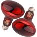 Dernord reptiles red light lamp pear - infrared lamp 150 watts for prehistoric toad turtles Turtle bird spider Terrarium red light lamp heat lamp animals 2 pack red light lamp 150W