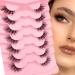7P-CZ-32 Clear Band Half Eyelashes Cat Eye 15 mm Short Cat Eye Artificial Eyelashes Natural Look 1/2 Corner False Eyelashes Set 3/4 Corner Eyelashes Reusable Lightweight Makeup Eyelashes 7p-clear band half eyelashes-32