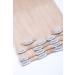 Clip In Extensions Set 100% Real Hair 7 pieces 70g Hair Extension 45cm Clip-In Hair Extension No. 613 Light Blonde